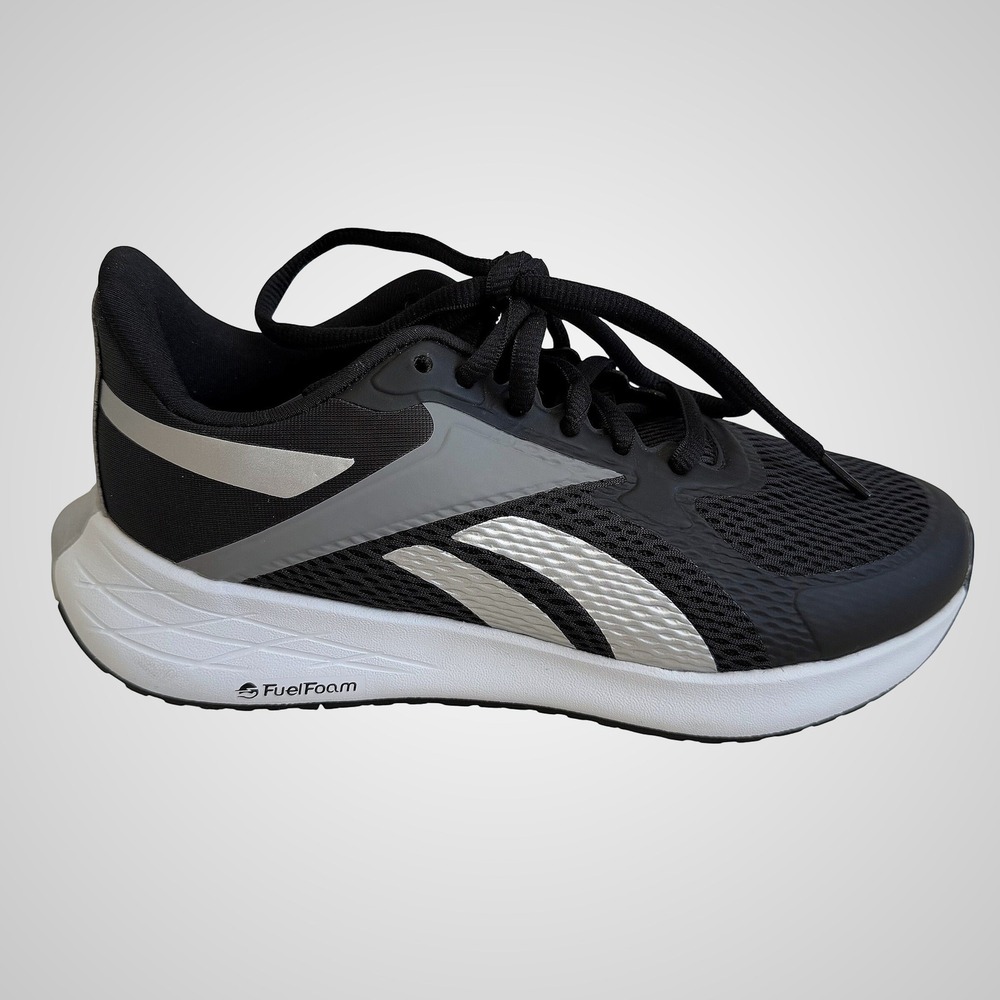 Reebok Energen Run‎ Running Shoes Black Silver Women Size 7 FuelFoam New Comfort
